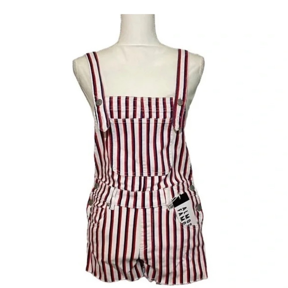 Striped Red and White Overalls almost famous brand size 9